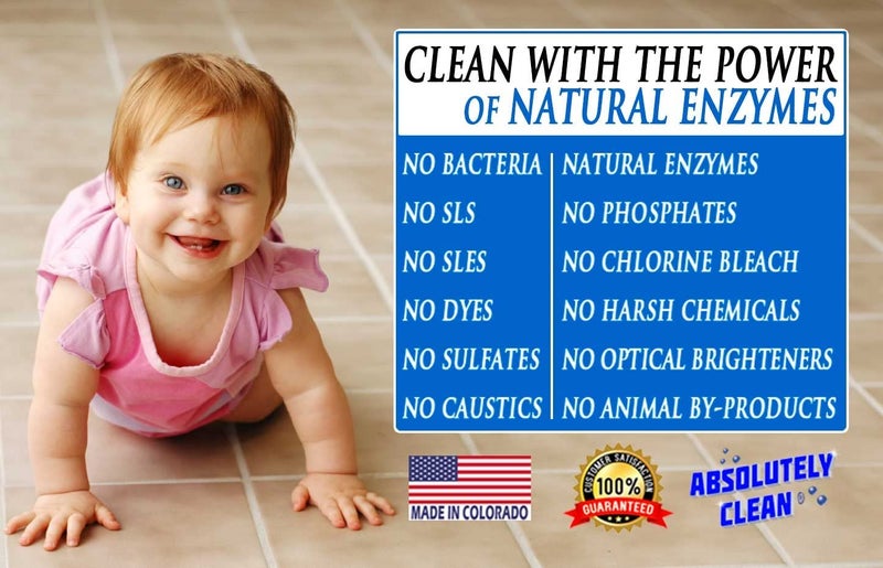 Absolutely Clean FAST GROUT CLEANER! - Professional Strength, Natural Enzyme Formula - Fast Acting, Fume Free - USA Made (16oz Cleans Up To 250 sq ft) - Image 4